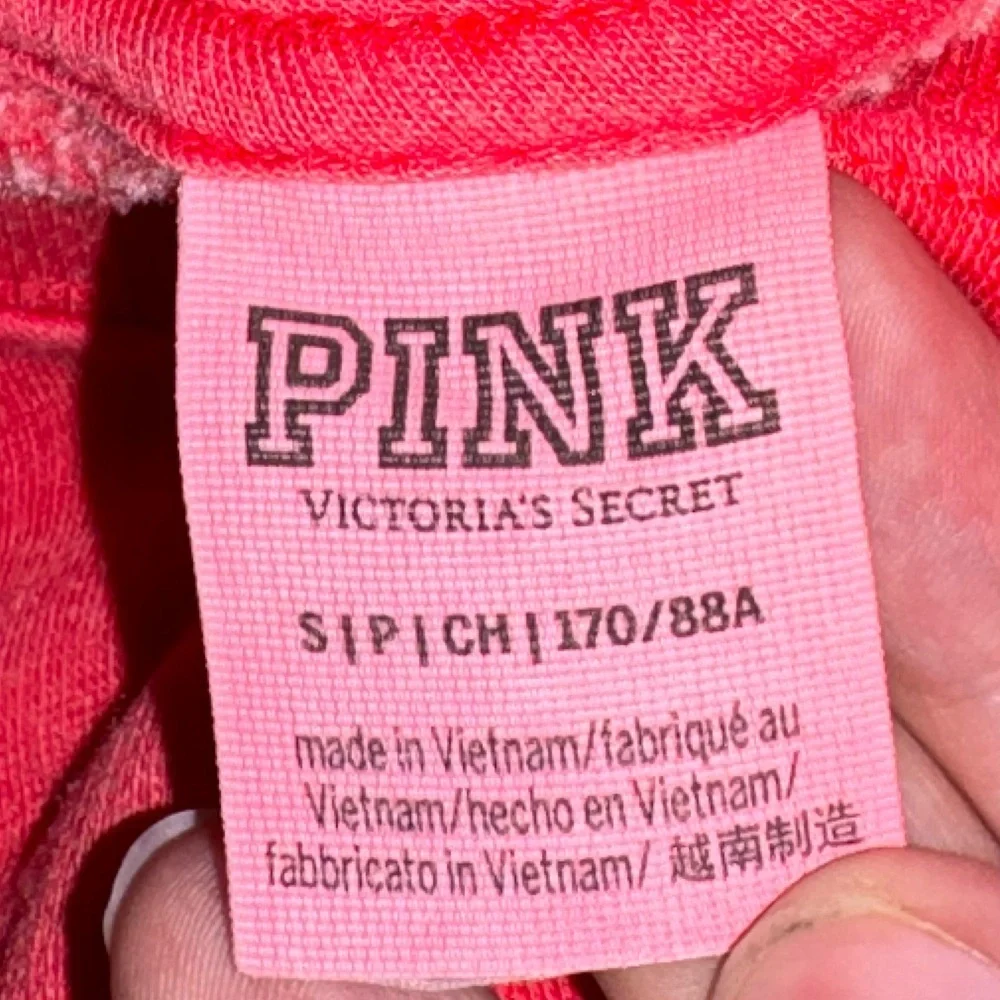 PINK Victoria's Secret red pink Crewneck crew sweater Sweatshirt - Picture 3 of 3